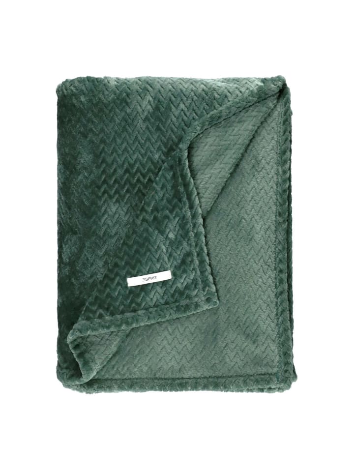 ESPRIT Wohndecke Set COMFY-2 in Grün günstig kaufen 140x190cm