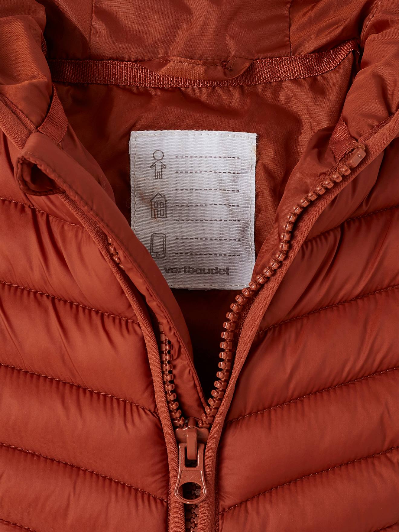 Doudoune light bébé à capuche tomette