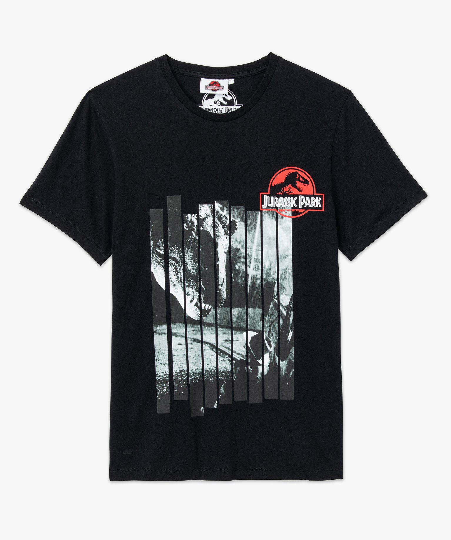 Tee-shirt homme à manches courtes imprimé - Jurassic Park noir | GEMO