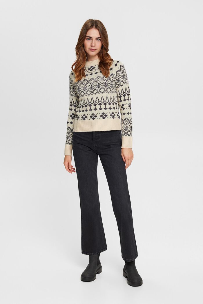 Jacquard-Pullover mit Glitzereffekt