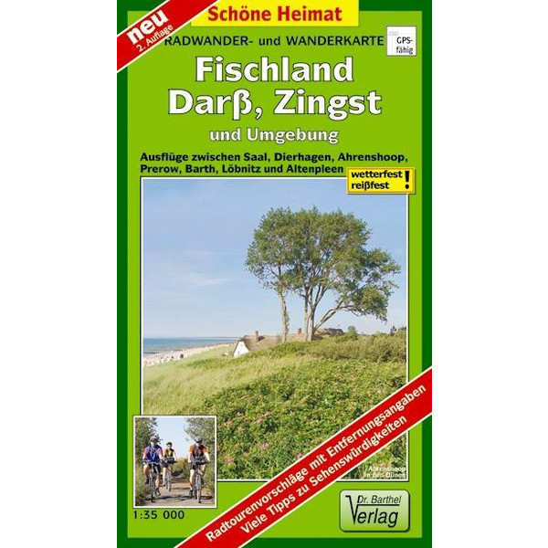 Fischland, Darß, Zingst und Umgebung Radwander- und Wanderkarte 1 : 35 000 - Wanderkarte