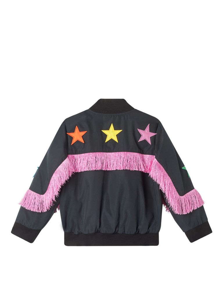 Jachetă bomber Stella McCartney cu broderie și franjuri.