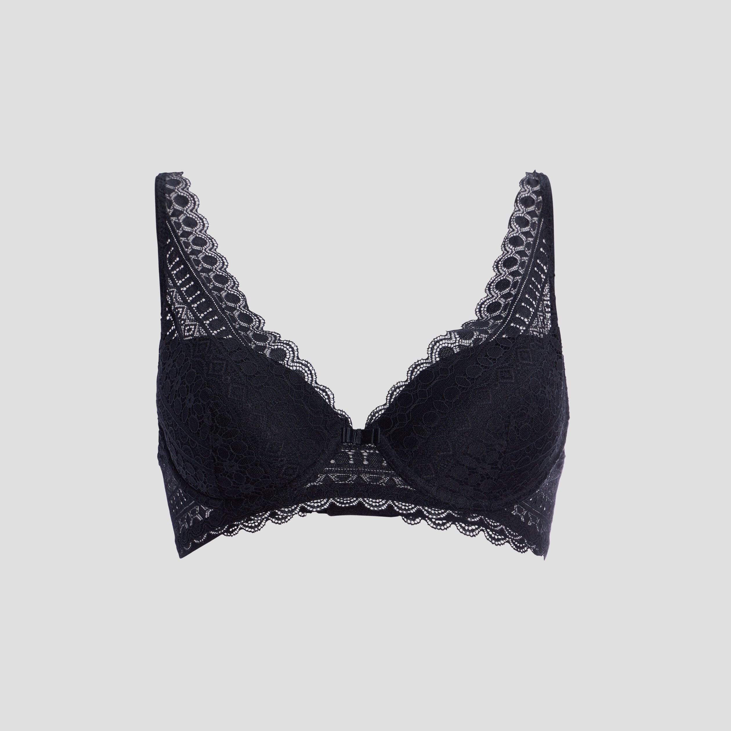 Soutien-gorge foulard en dentelle noir femme | La Halle