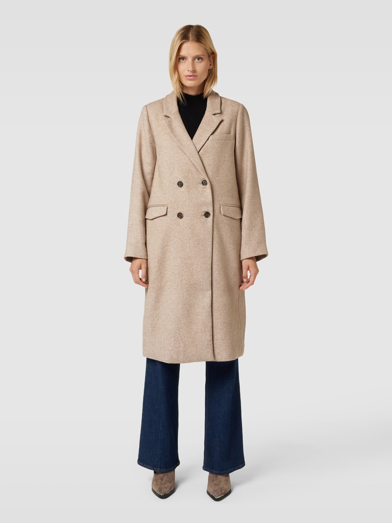 Kurzmantel mit Knopfleiste Modell 'BLAZA' in beige meliert