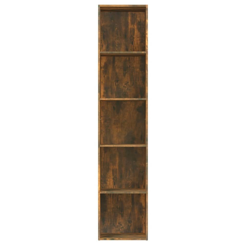 vidaXL Bücherregal Bücherregal Räuchereiche 40x30x189 cm Holzwerkstoff, 1-tlg.