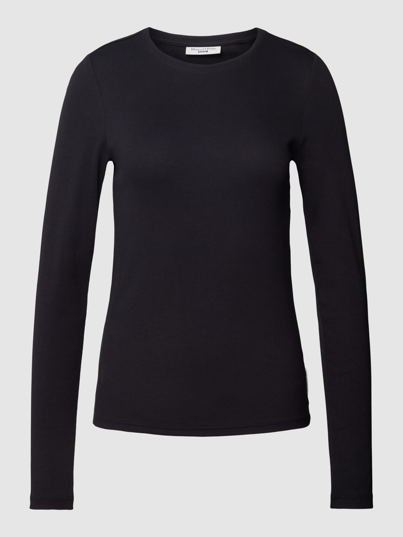 Longsleeve mit Rundhalsausschnitt in schwarz