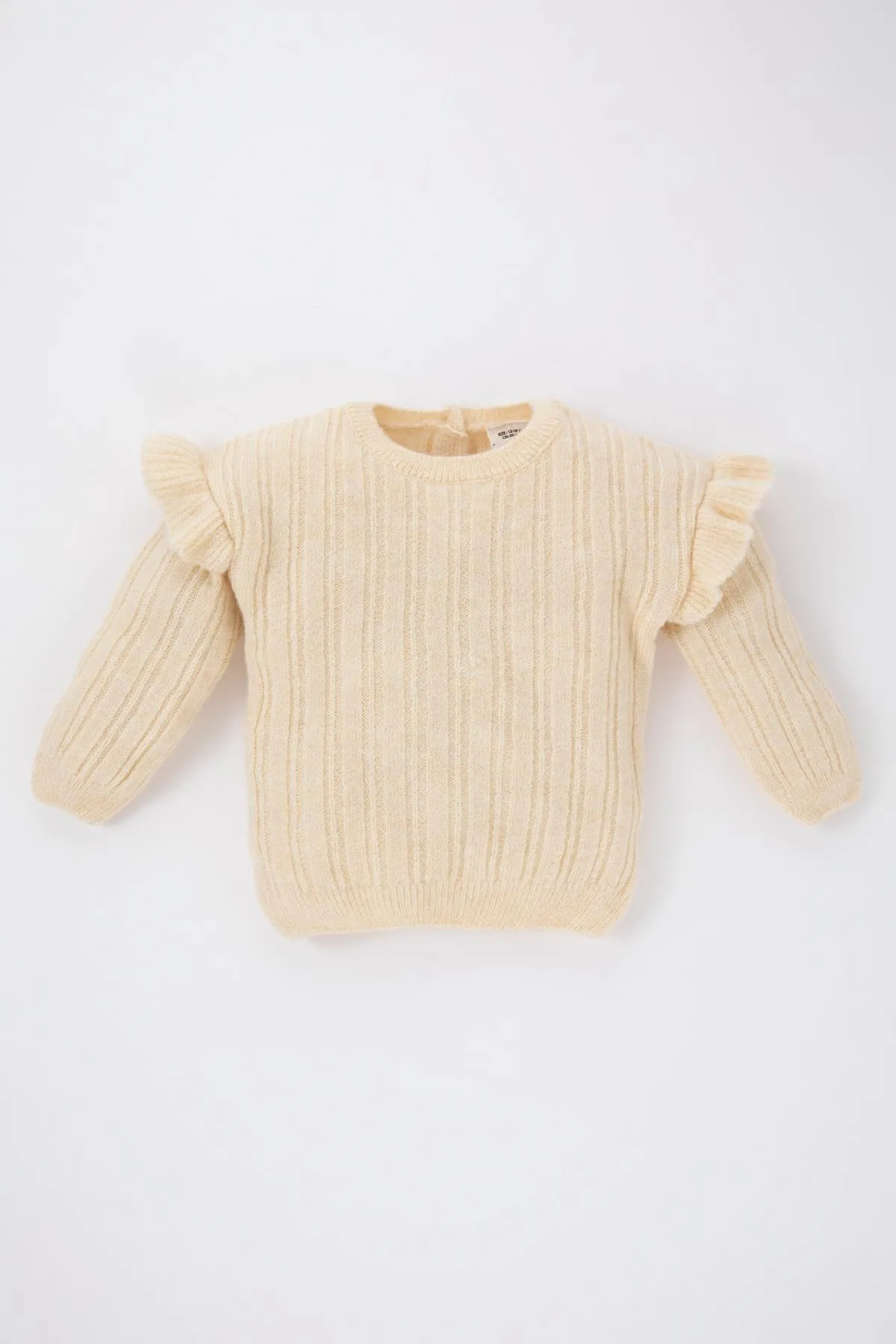 DeFacto  Baby-Mädchen-Pullover mit normaler Passform und Rundhalsausschnitt
