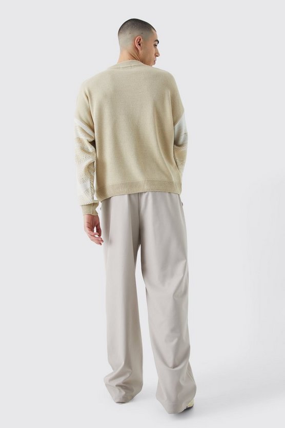Kastiger Oversize Pullover mit Print