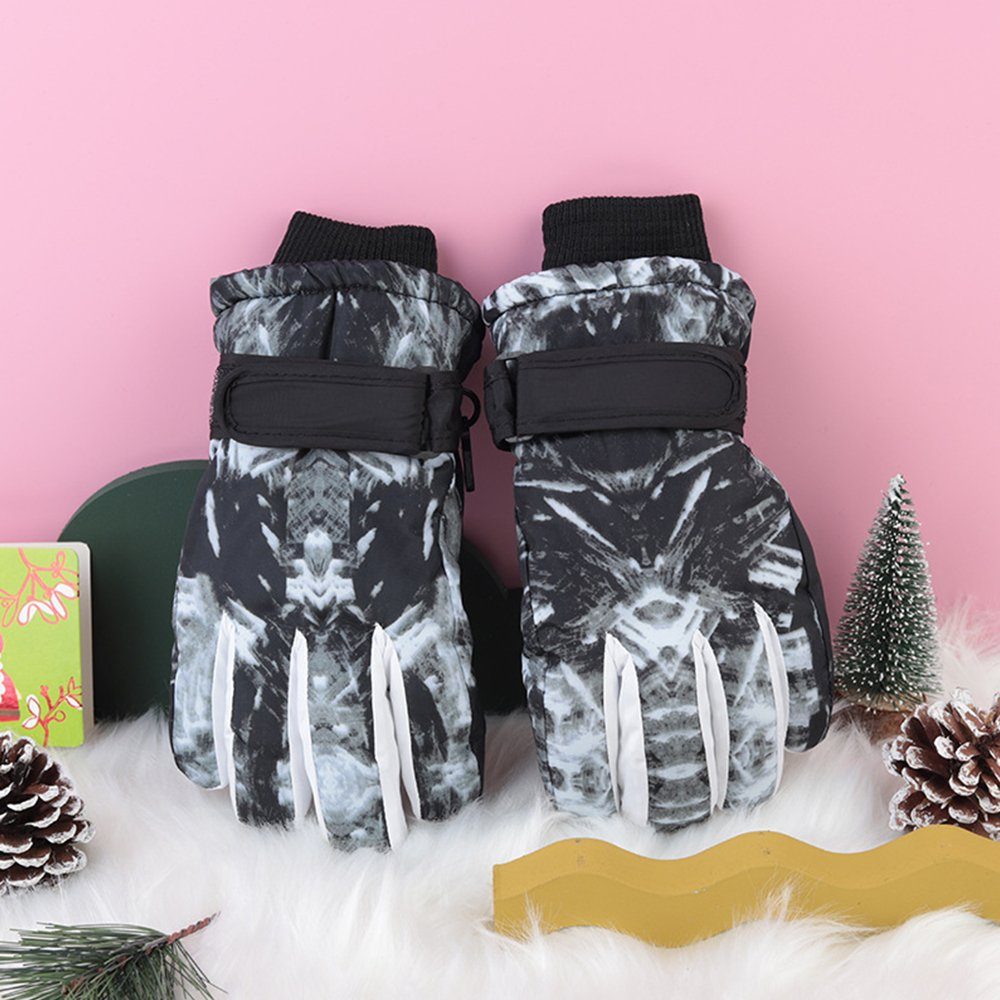 LAPA HOME Skihandschuhe Wasserdicht Anti-Rutsch Sporthandschuhe Winddichte Fahrradhandschuhe (Paar) Warm Winterhandschuhe für Kinder/Jugendliche/Erwach Fleecehandschuhe