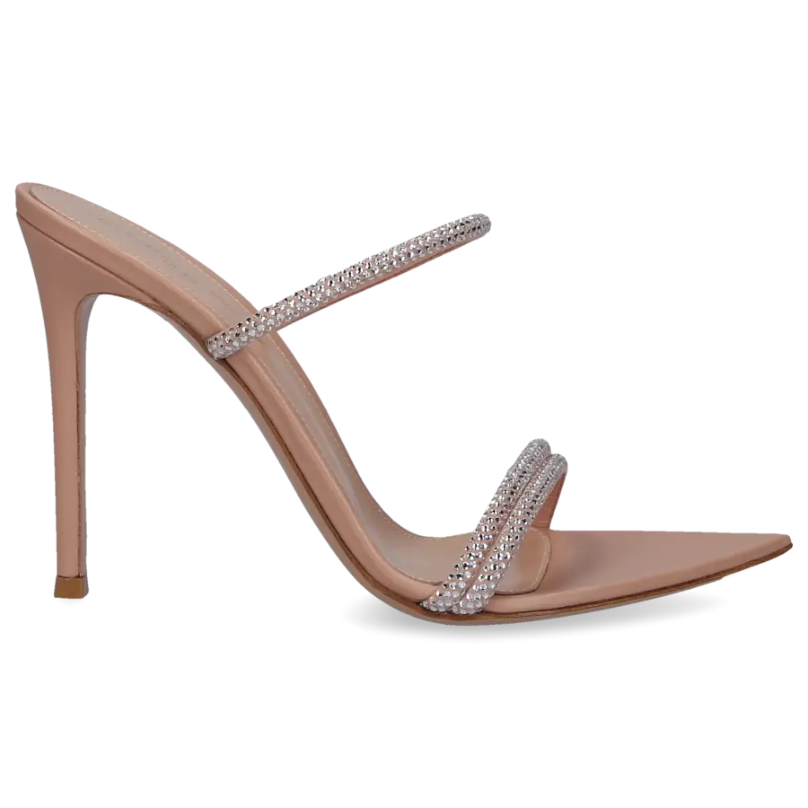 Gianvito Rossi - Sandalen CANNES Strass - beige