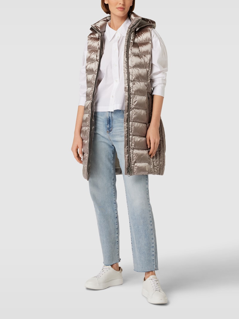 Steppweste mit Zweiwege-Reißverschluss Modell 'HIGHCLASS' in beige