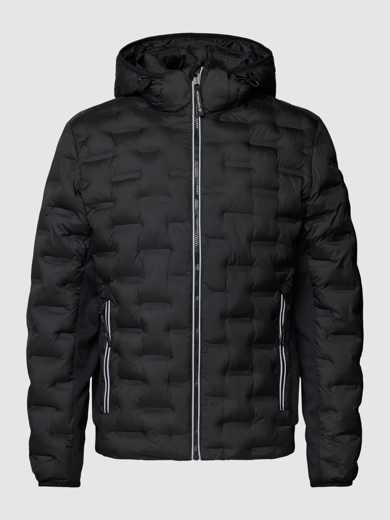 Hybridjacke mit Label-Detail Modell 'REPEAT' in schwarz