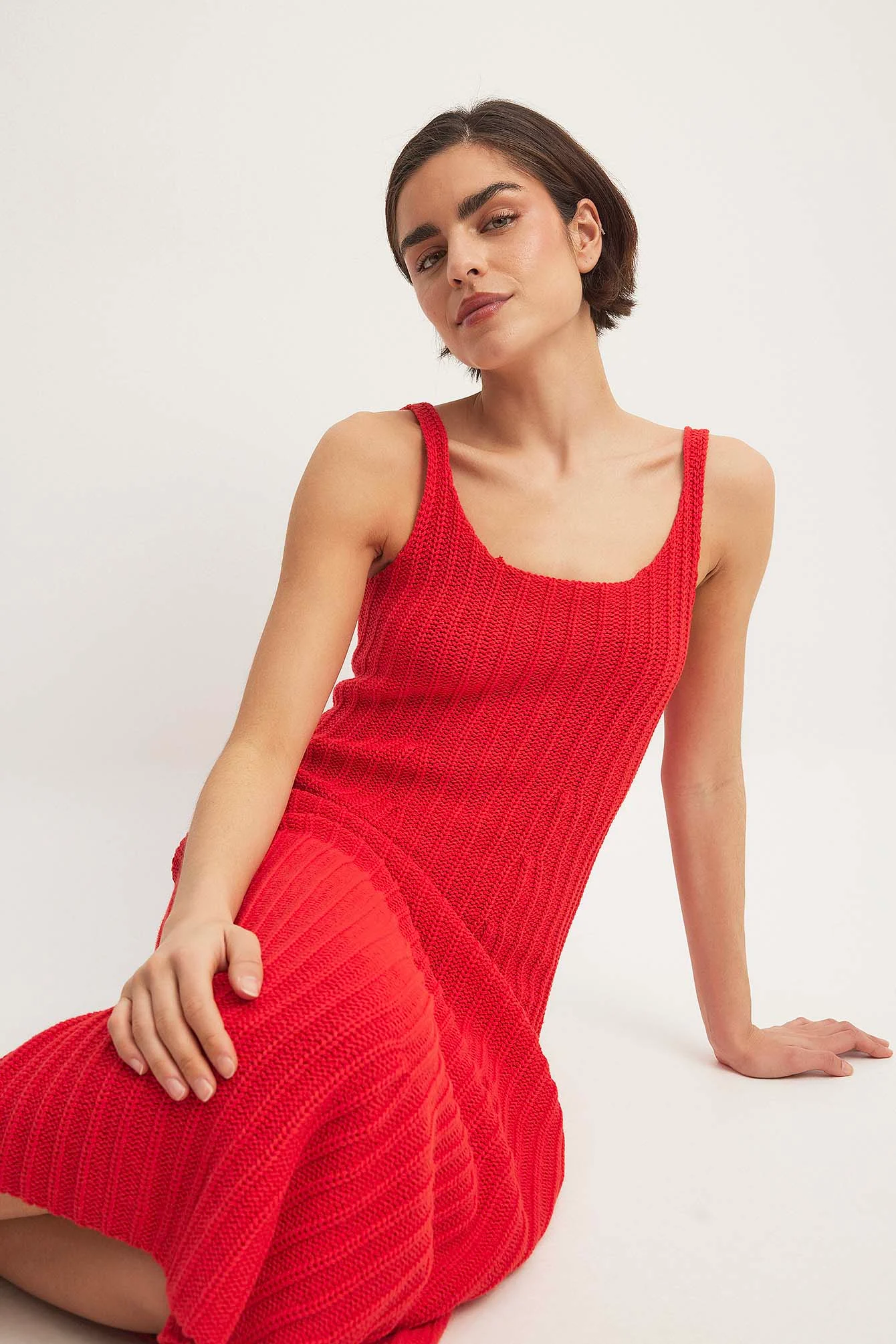 Gestricktes Midi-Kleid