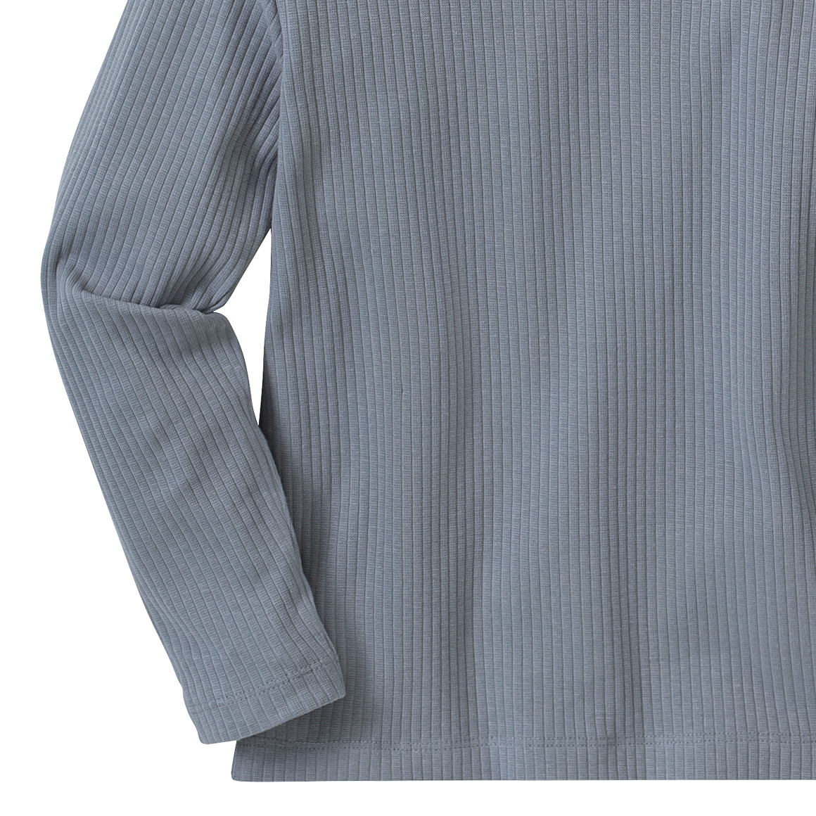 Mädchen Langarmshirt in Rippstruktur