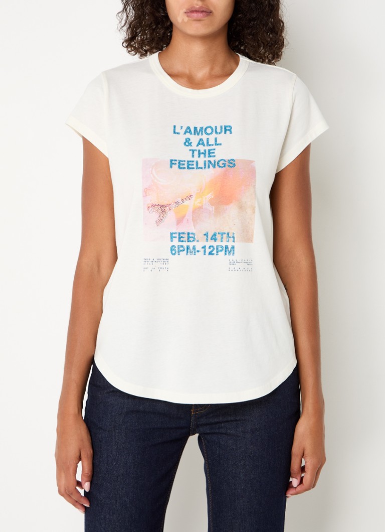Zadig&Voltaire Woop T-shirt with print and rhinestones