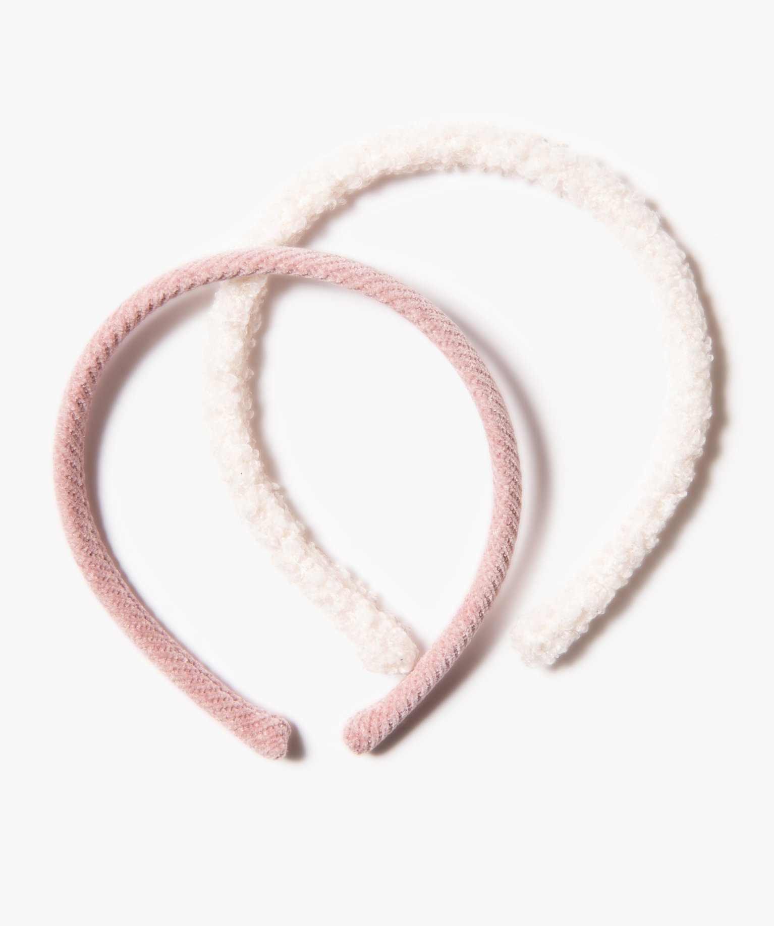 Serre-tête fille en velours et maille bouclette (lot de 2) multicolore | GEMO