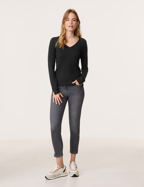 Langarmpullover aus nachhaltigem Feinstrick