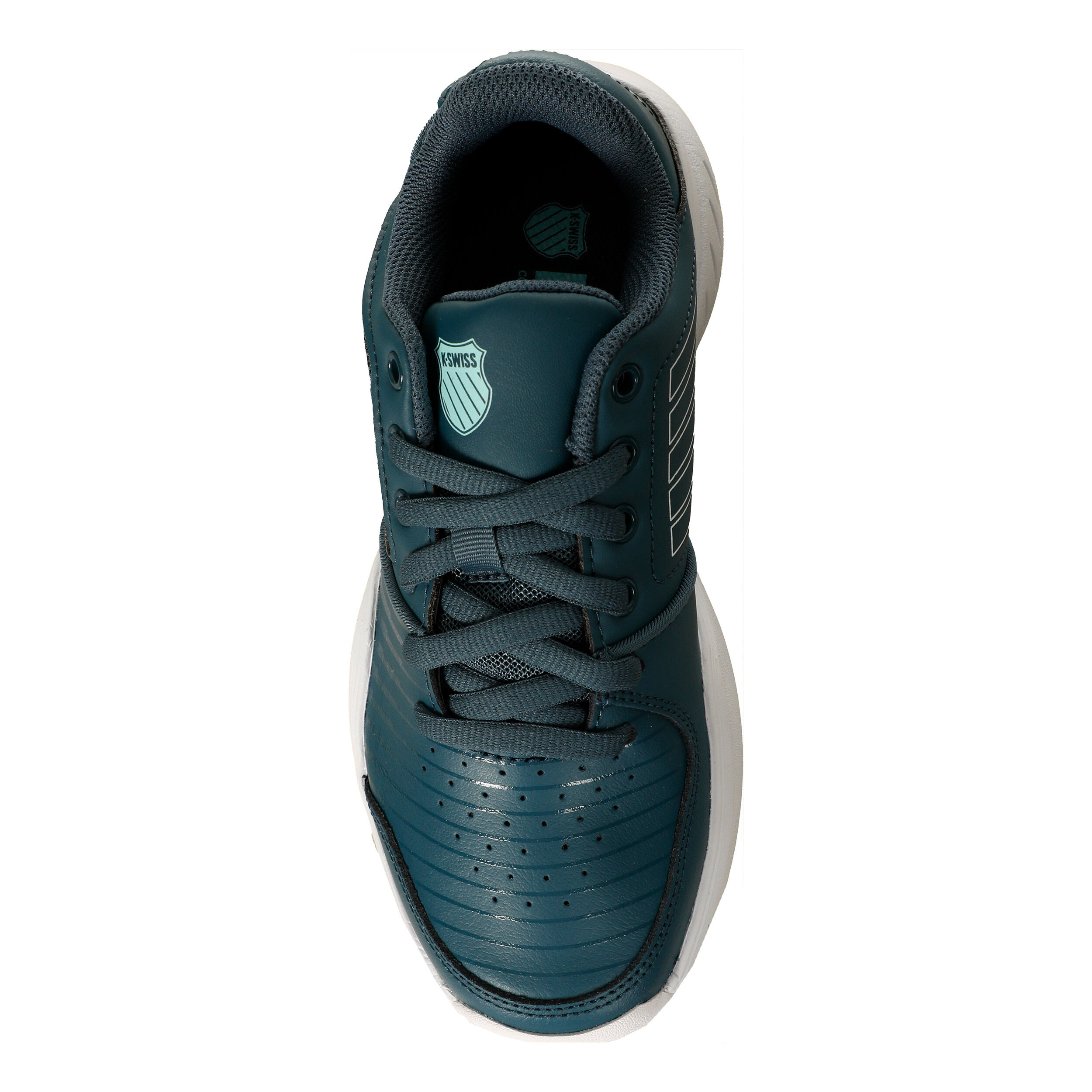 Court Express Teppichschuh Kinder - Dunkelblau, Weiß
