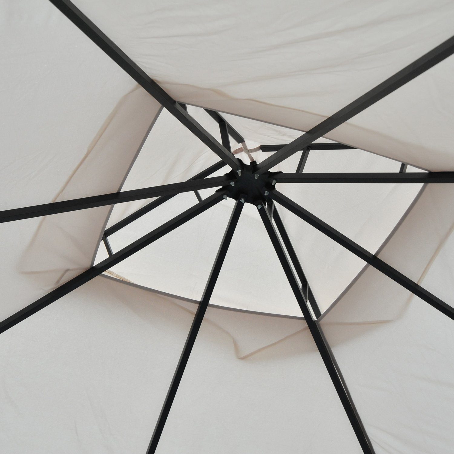 Outsunny Pavillon Gartenpavillon mit Doppeldach