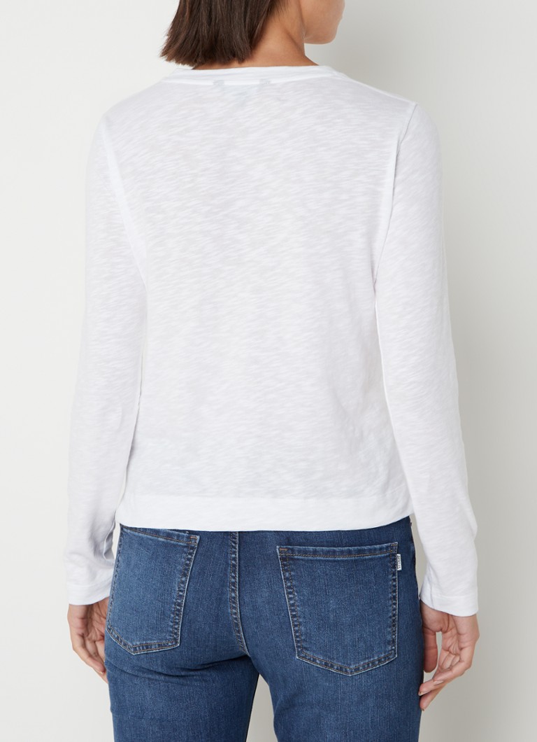 Whistles Cotton long-sleeved shirt with stretch