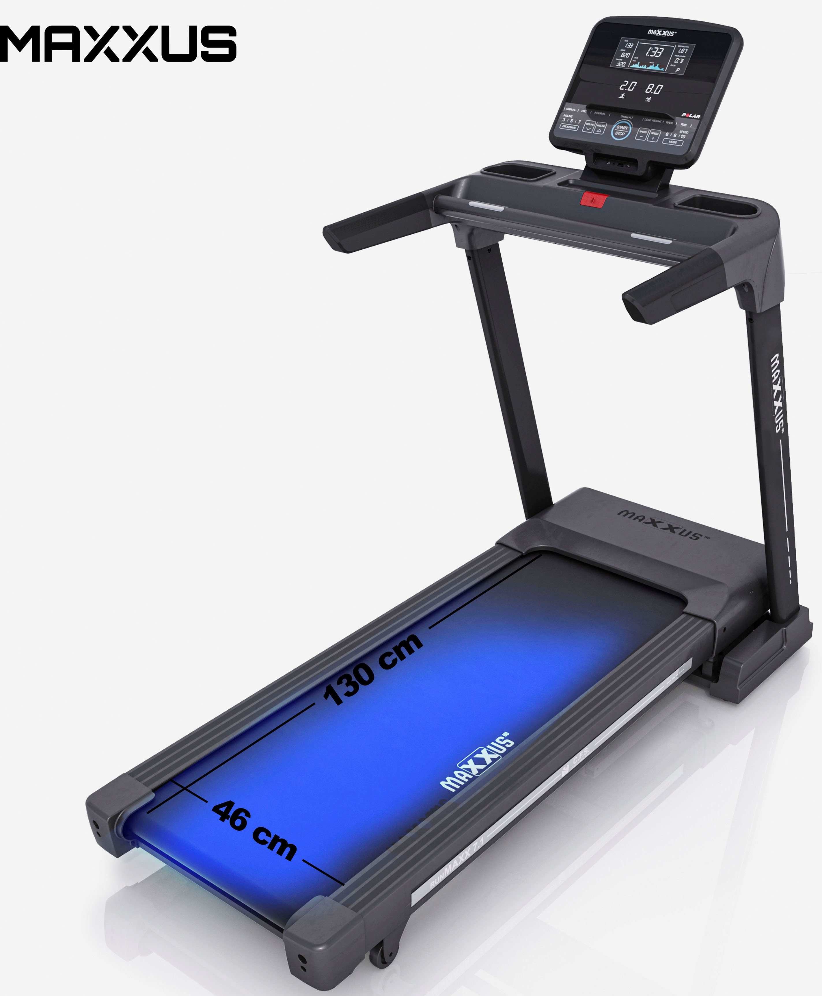 MAXXUS Laufband RunMaxx 7.1, mit Schrittzähler und 31 Steigungsstufen
