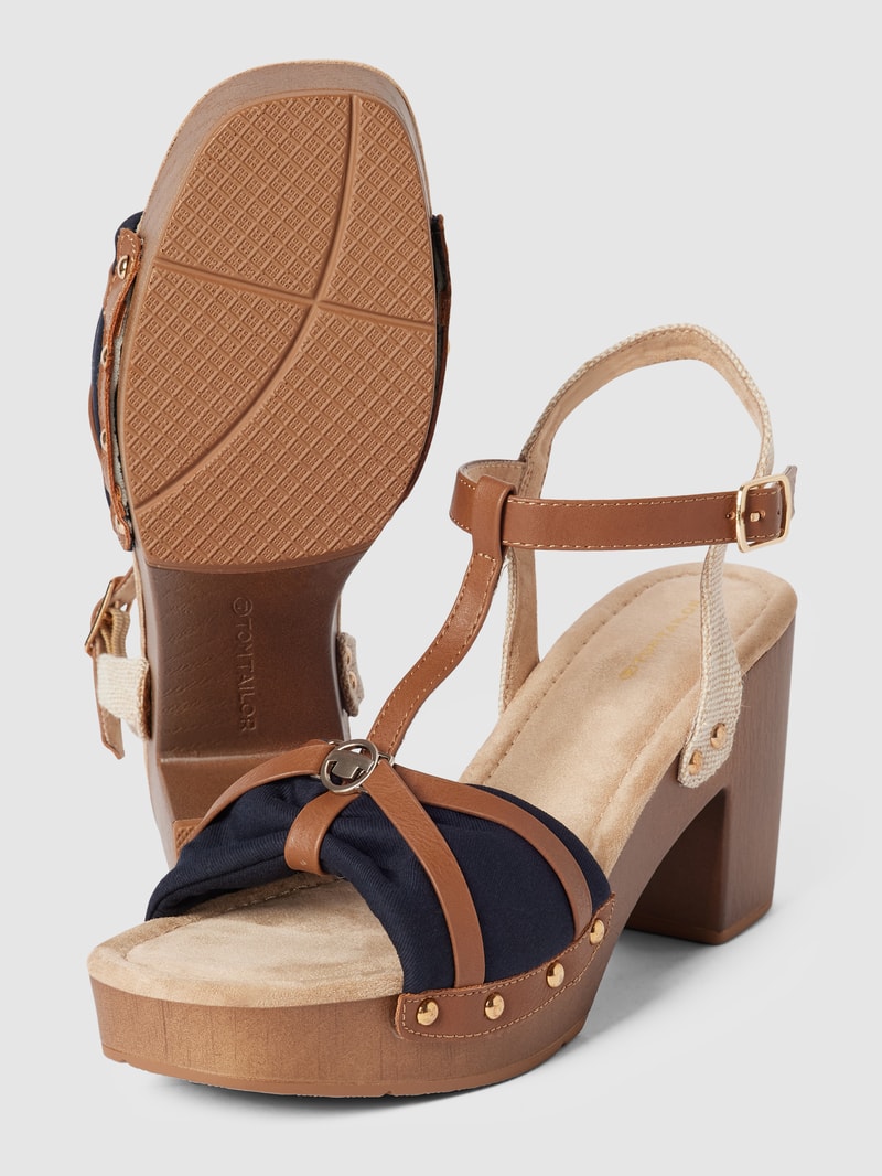 Sandaletten mit Label-detail Modell 'Clog' in marineblau