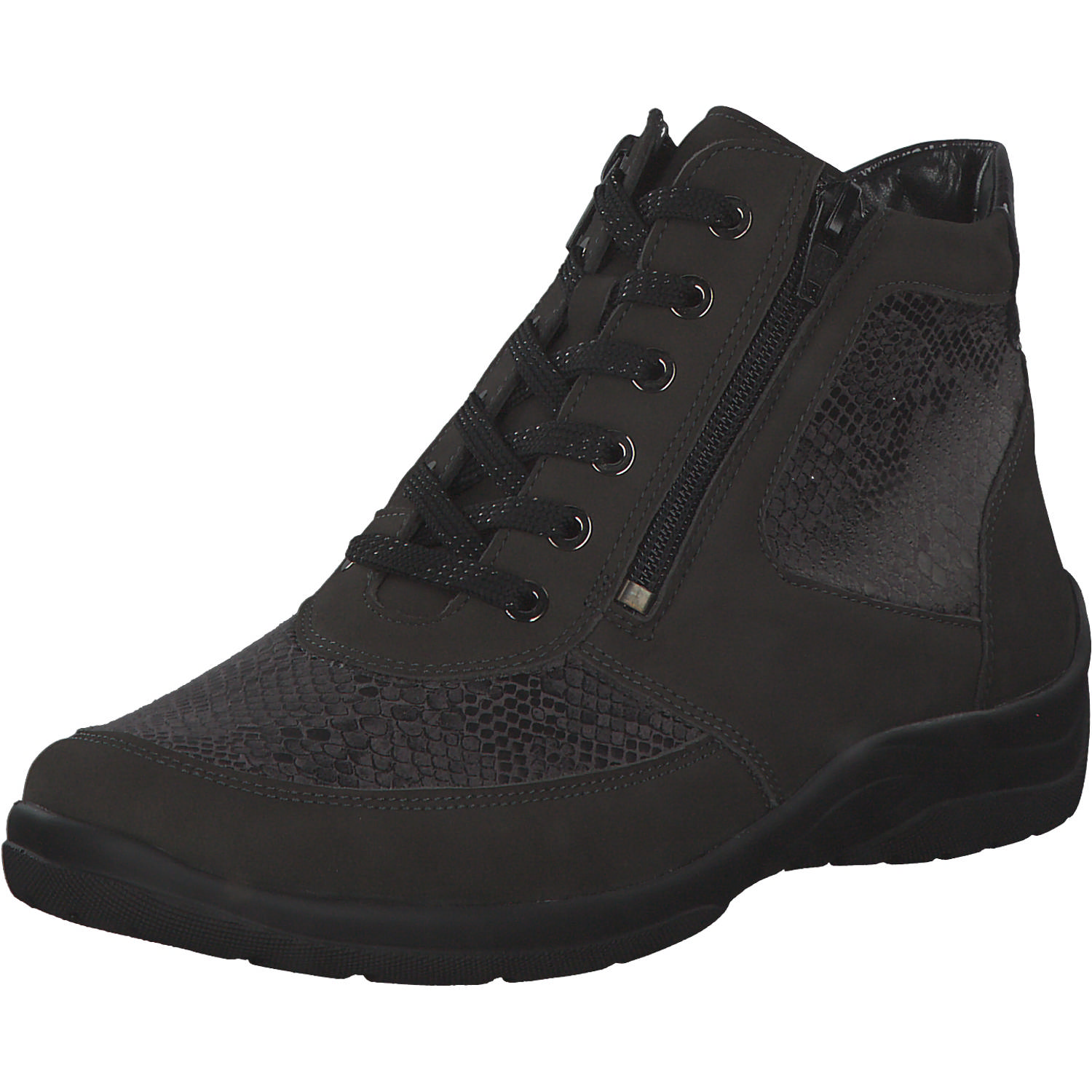 Waldläufer Hesna 312H82, Sneakers High, Damen, Carbon Anthrazit