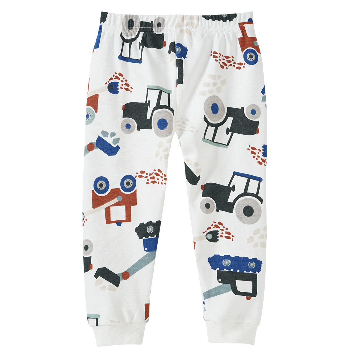 Baby Schlafanzug mit Bagger-Motiven allover
