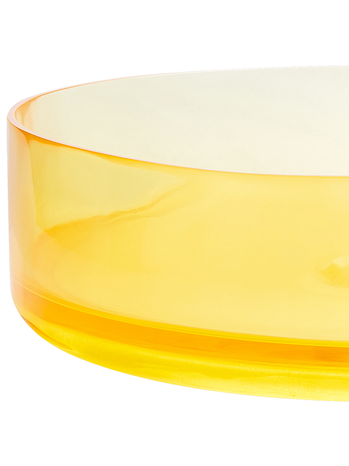 Beliani Waschbecken TOLOSA in Transparent/Gelb - (W) 36 x (H) 10 x (L) 36 cm günstig kaufen onesize