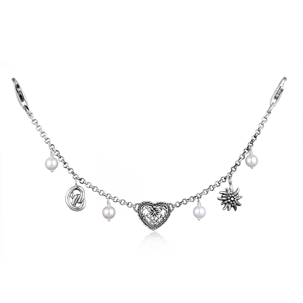 Elli Elli Accessoires de Bijouterie Femmes Charivari Dirndl chaîne Brezel cœur en arge Bijoux