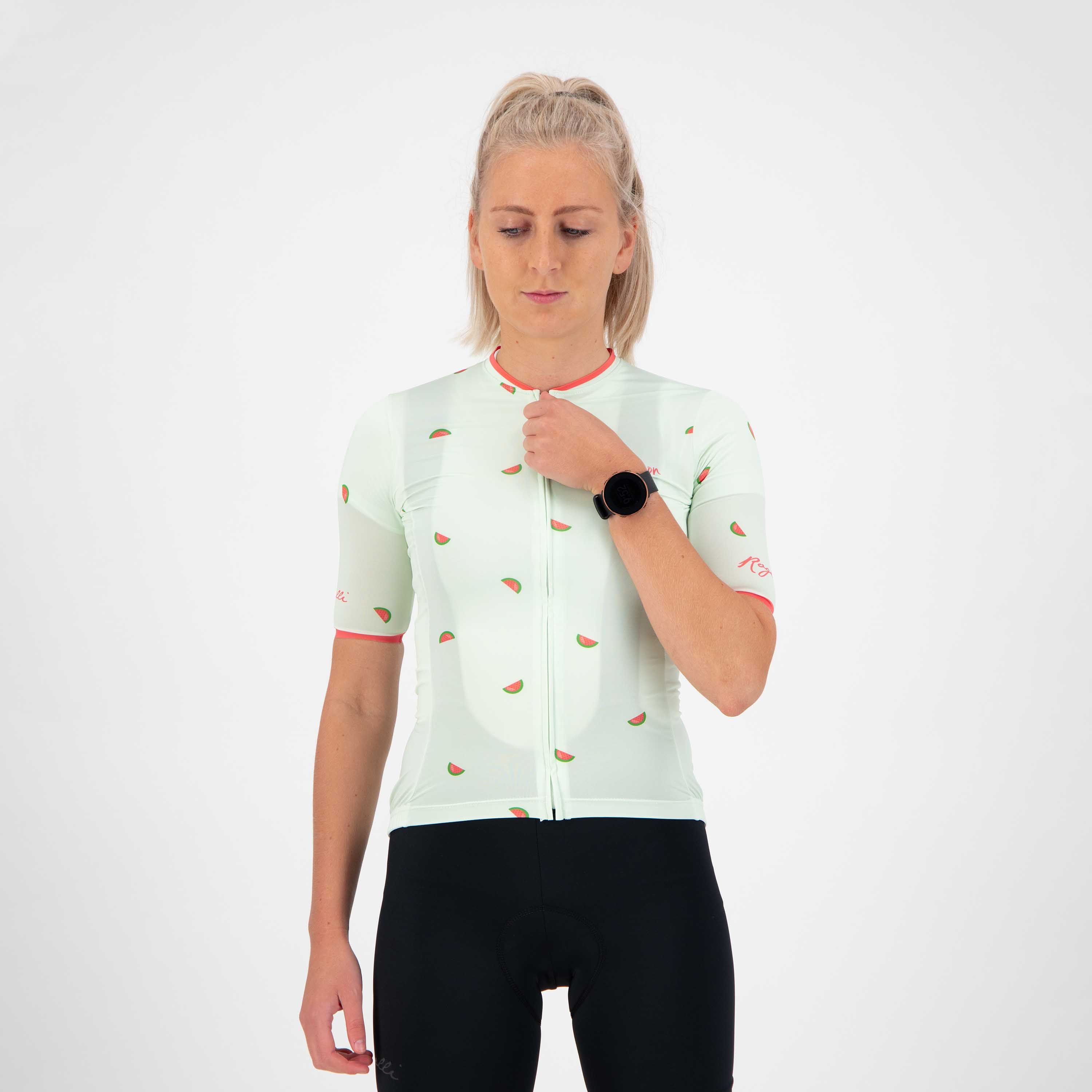 Rogelli Fruity Mint/Koralle Damen Radtrikot Kurzarm