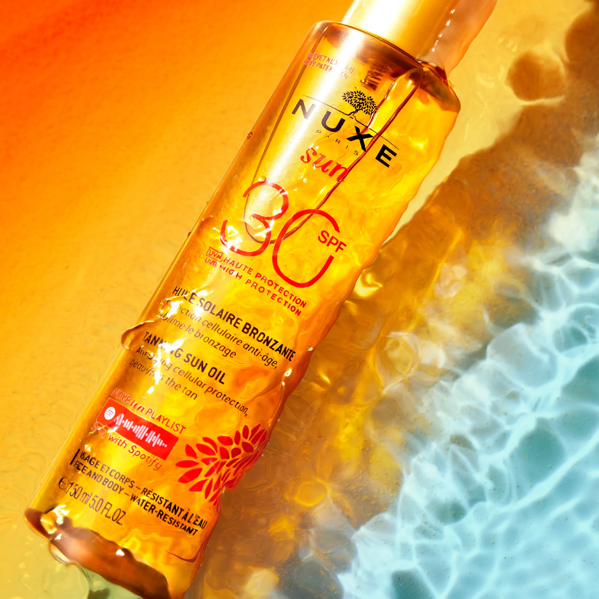 Aceite solar facial y corporal SPF30 - Aceite solar corporal de alta protección, aceite solar facial de alta protección.