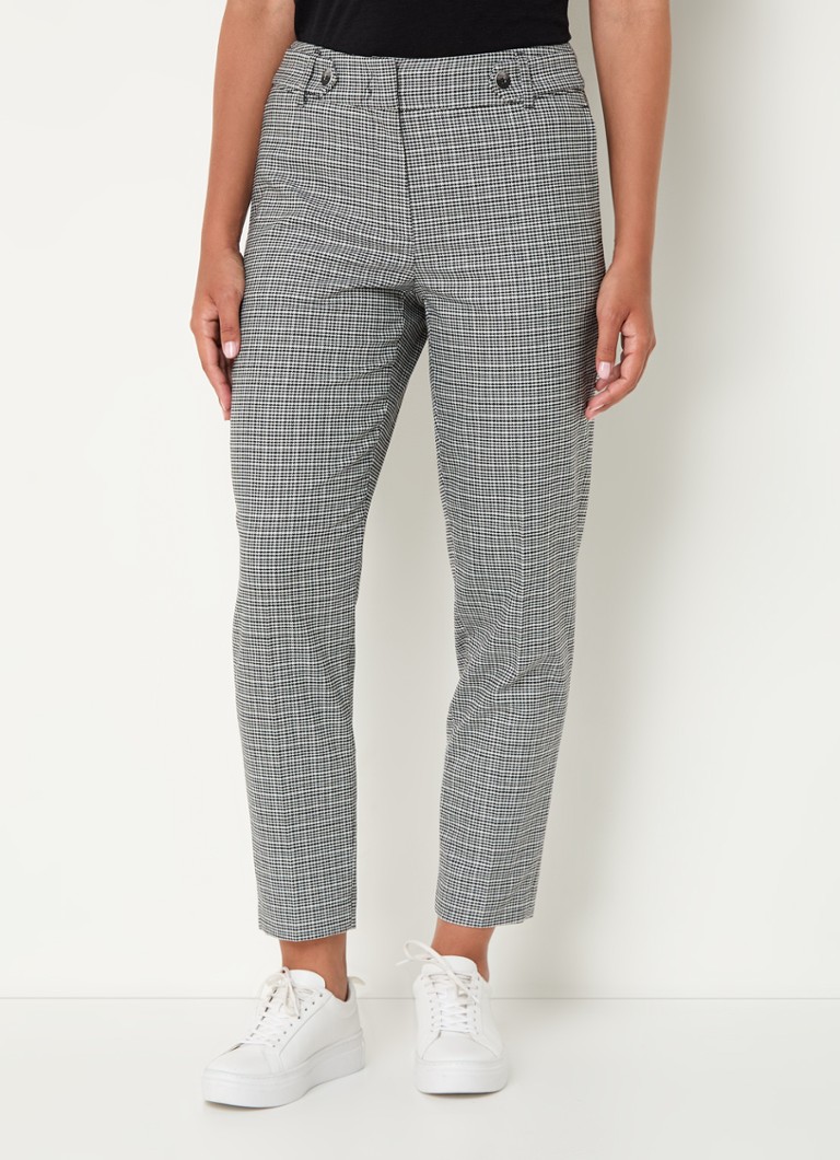 Παντελόνι Gerry Weber με ψηλή μέση και ίσια γραμμή με σχέδιο houndstooth