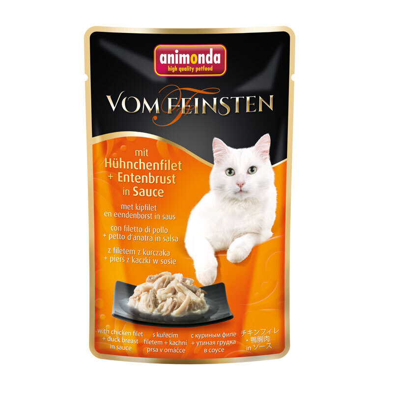 Animonda Nassfutter Animonda Vom Feinsten 18x50g mit Hühnchenfilet & Entenbrust, in Sauce