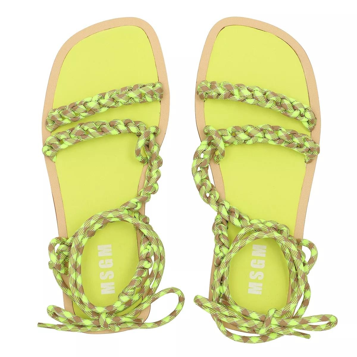 MSGM Riemchen Sandalen gelb Sandale