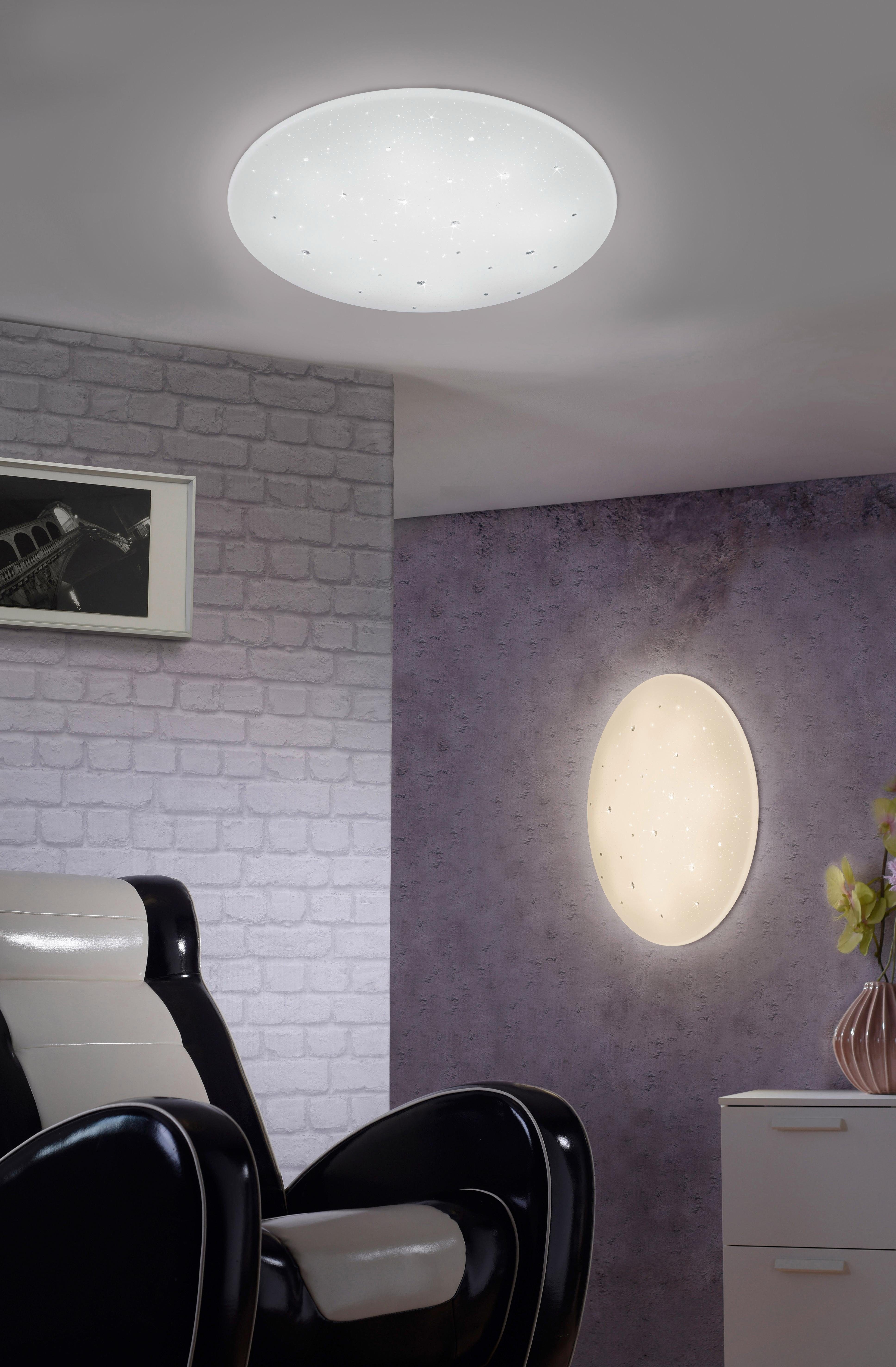 TRIO Leuchten LED Deckenleuchte Achat, LED fest integriert, Neutralweiß, Starlight Effekt, Badezimmerlampe, IP 44, 4000 Kelvin, 1160 Lumen