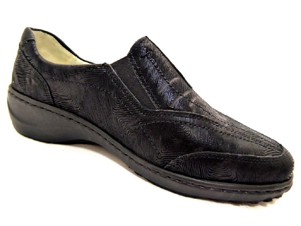 WALDLÄUFER Sportliche Slipper schwarz Kya