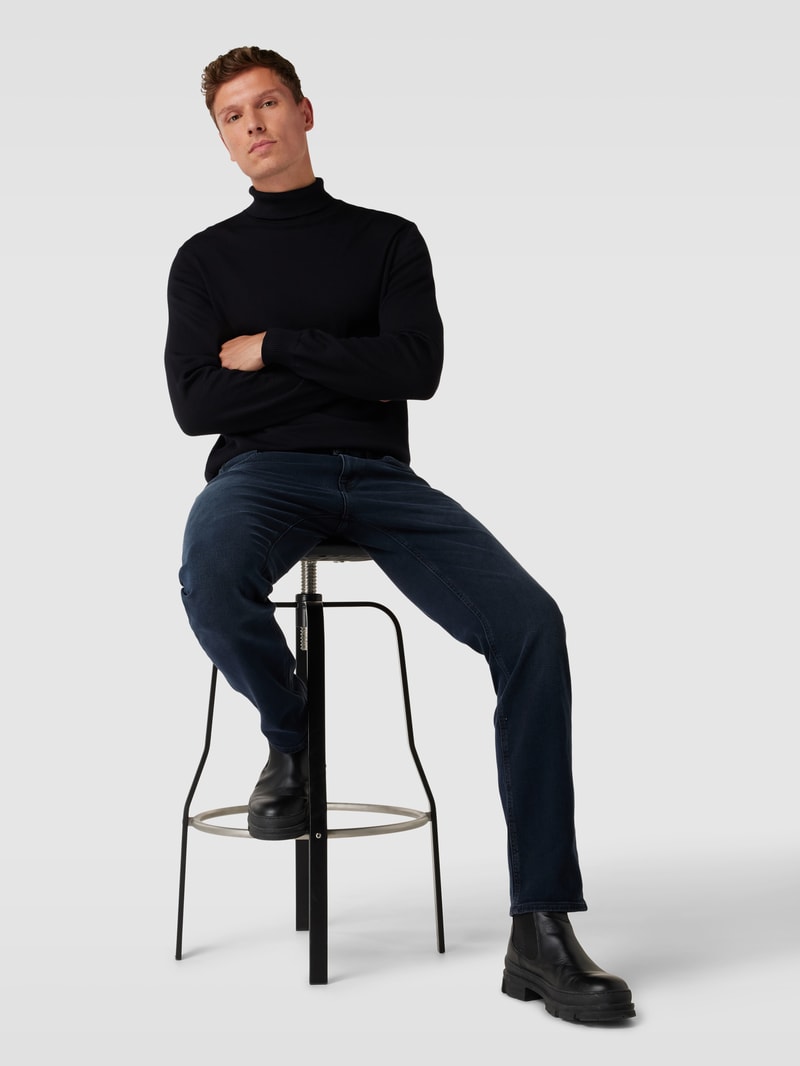 Regular Fit Jeans im 5-Pocket-Design Modell 'Maine' in marineblau