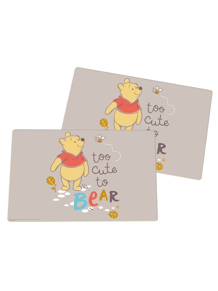 Geda Labels Platzset Winnie Pooh too Cute to Bear 2er Set in Beige - 43x29 günstig kaufen onesize