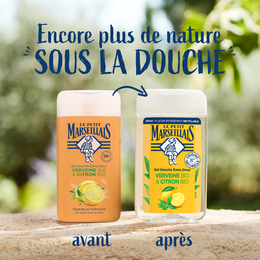 le petit marseillais LE PETIT MARSEILLAIS  DOUCHE EXTRA DOUXVERVEINE BIO & CITRON BIO 250 ML Gel Douche