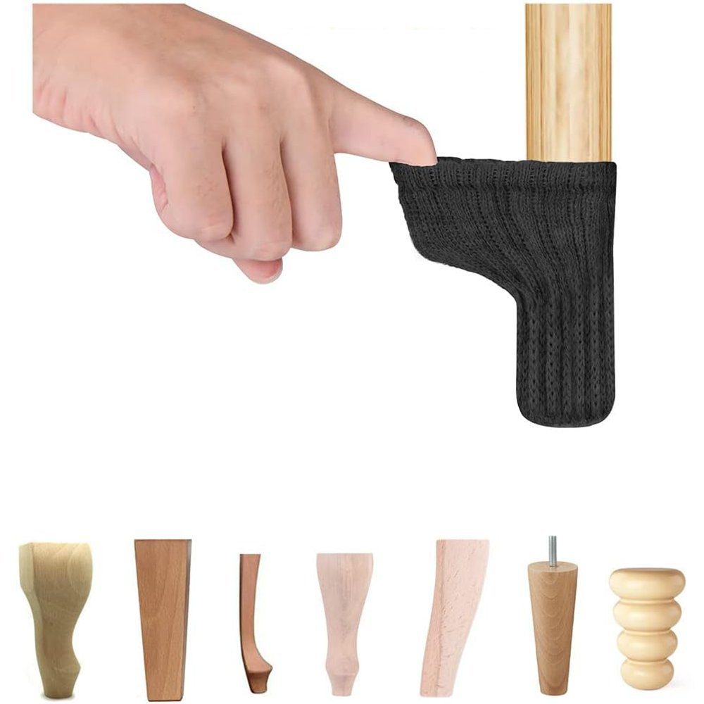 Zimtky Stuhlsocke 24 × Stuhlsocken, Elastisch Möbelsocken Antirutsch-Pads Dekoration