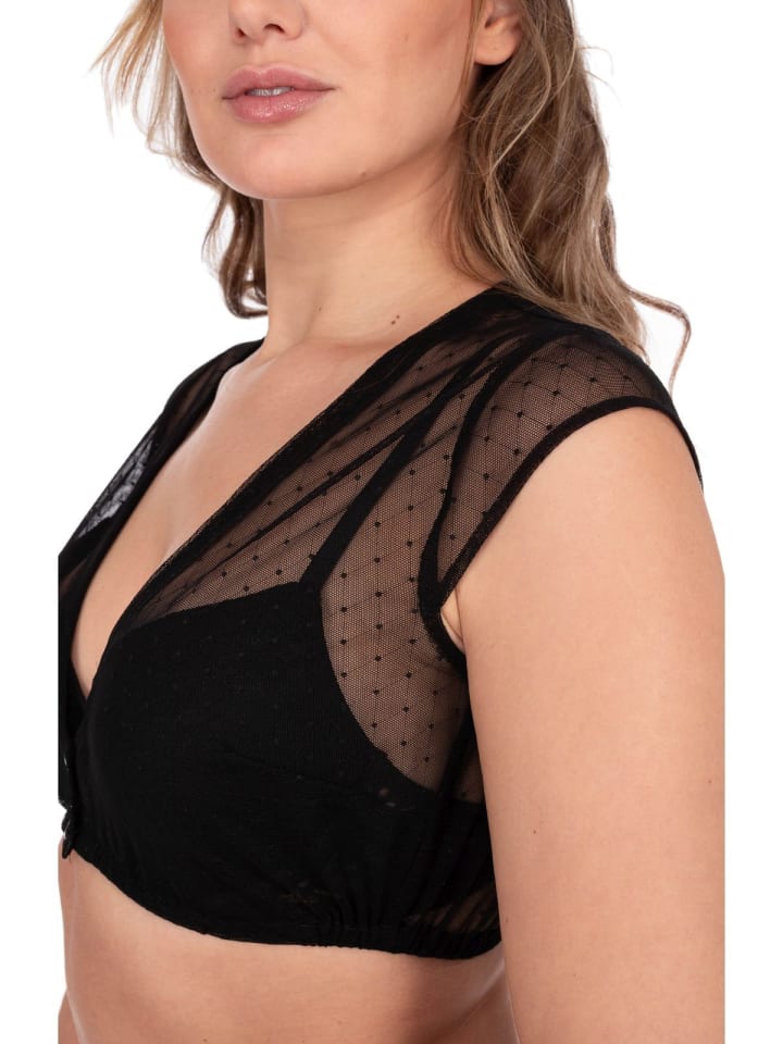 MarJo Dirndlbluse HALINA-DORINA in schwarz günstig kaufen 44