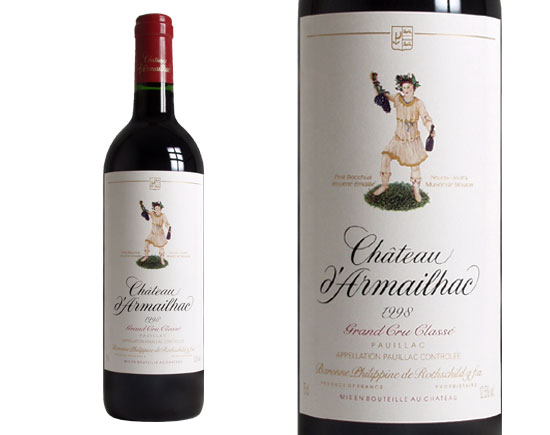 Château D'Armailhac Rouge 1998, Cinquième Cru Classé En 1855 Bordeaux Pauillac