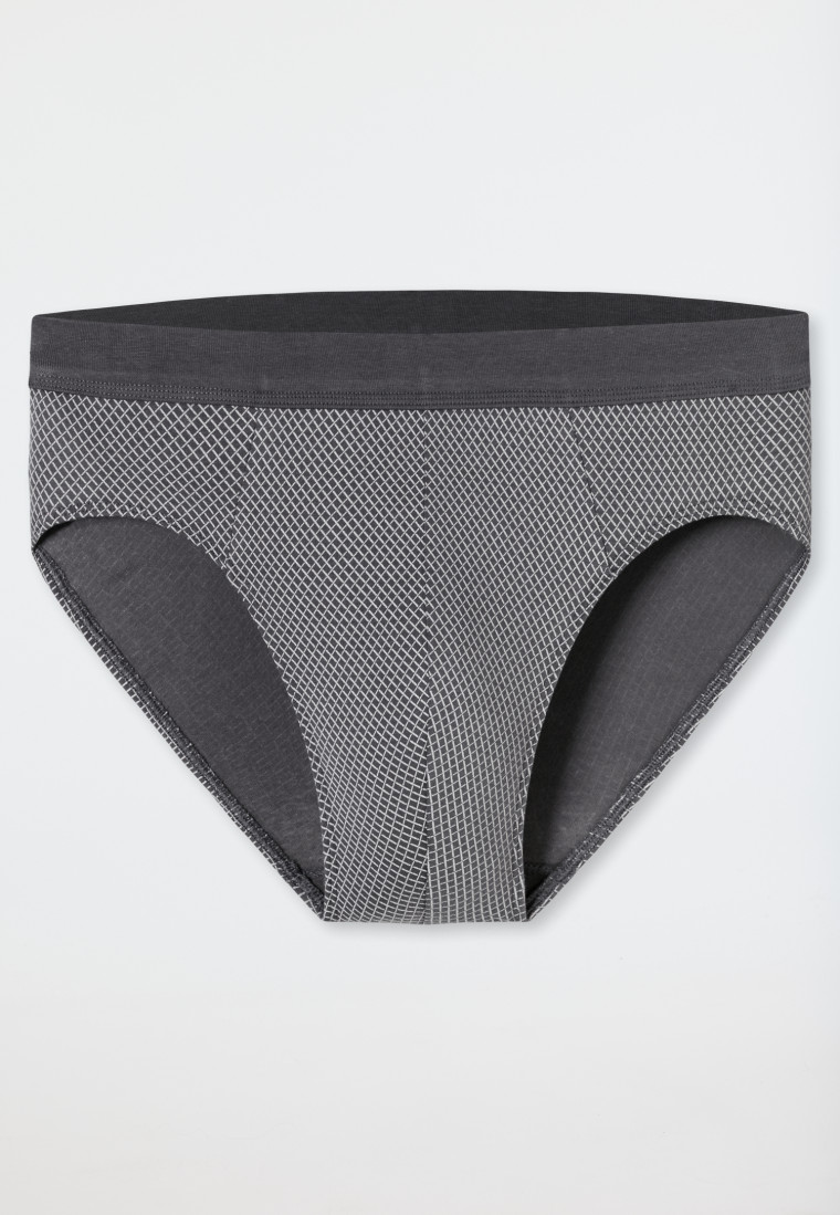 Minislip Organic Cotton gemustert anthrazit - Comfort Fit