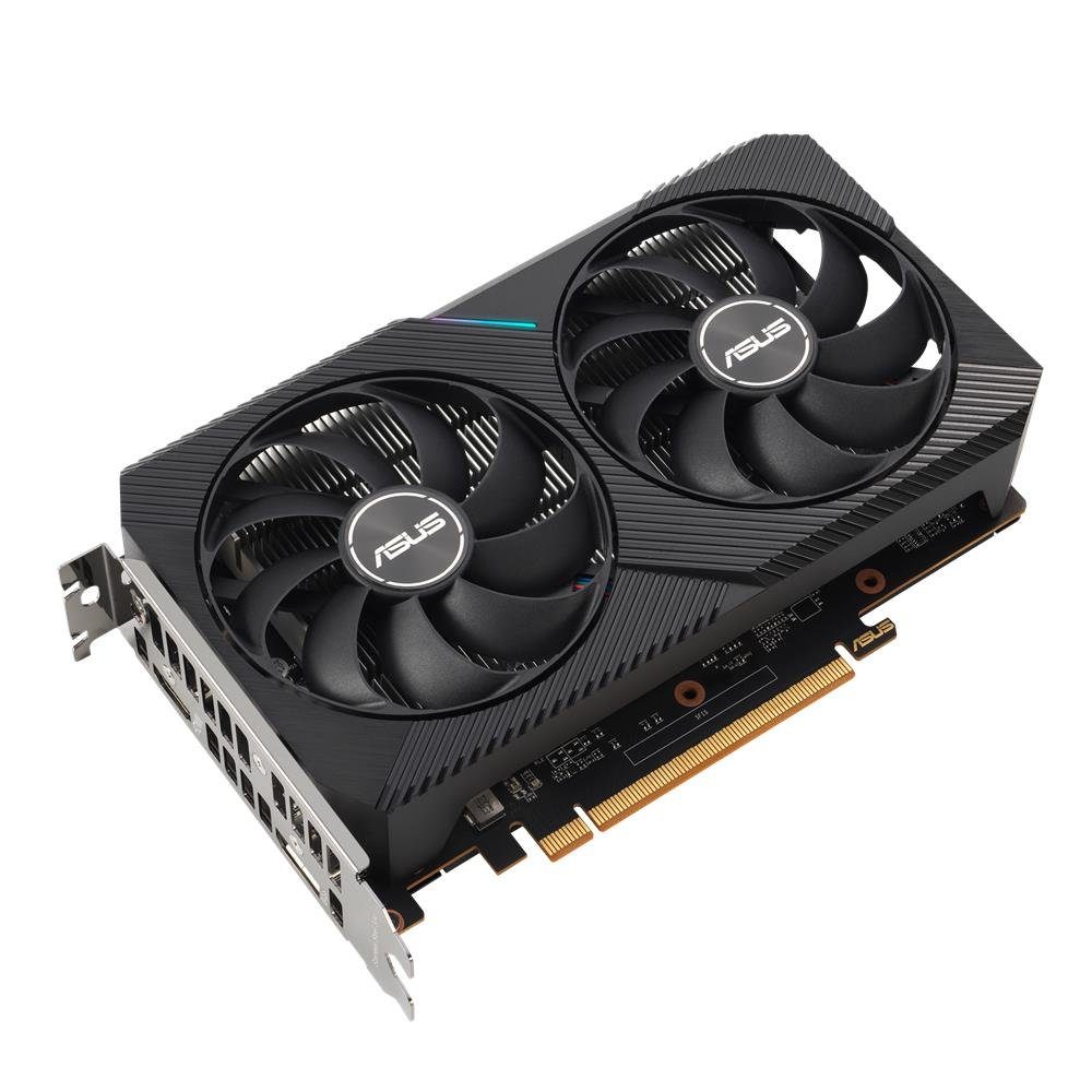 Asus Dual Radeon RX6400 Grafikkarte (4 GB, AMD, GDDR6 Speicher, HDMI, DisplayPort, DUAL-RX6400-4G)