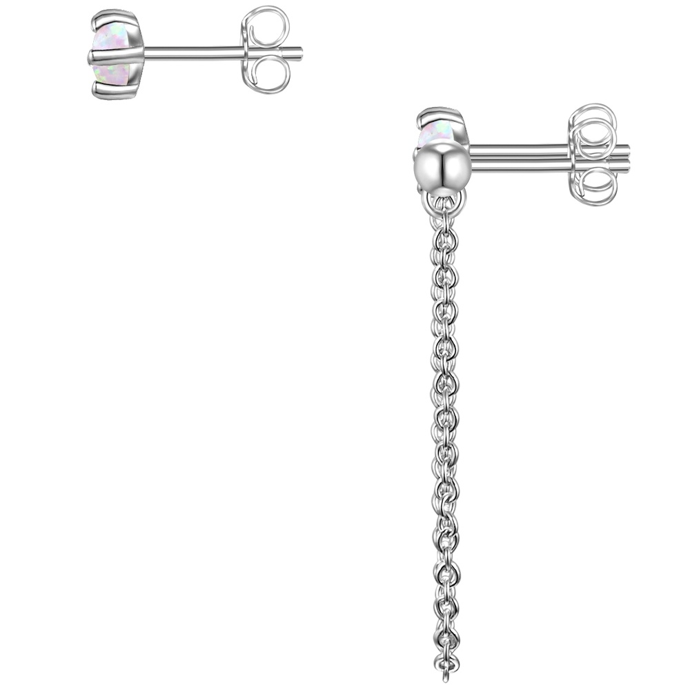 Glanzstücke München Puces d'oreilles en argent Argent sterling Opale (synth.) en Argent Boucles d'oreilles
