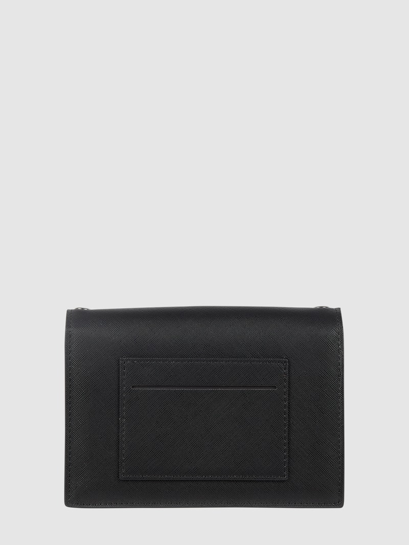 Crossbody Bag mit Saffiano-Struktur Modell 'Kira' in schwarz