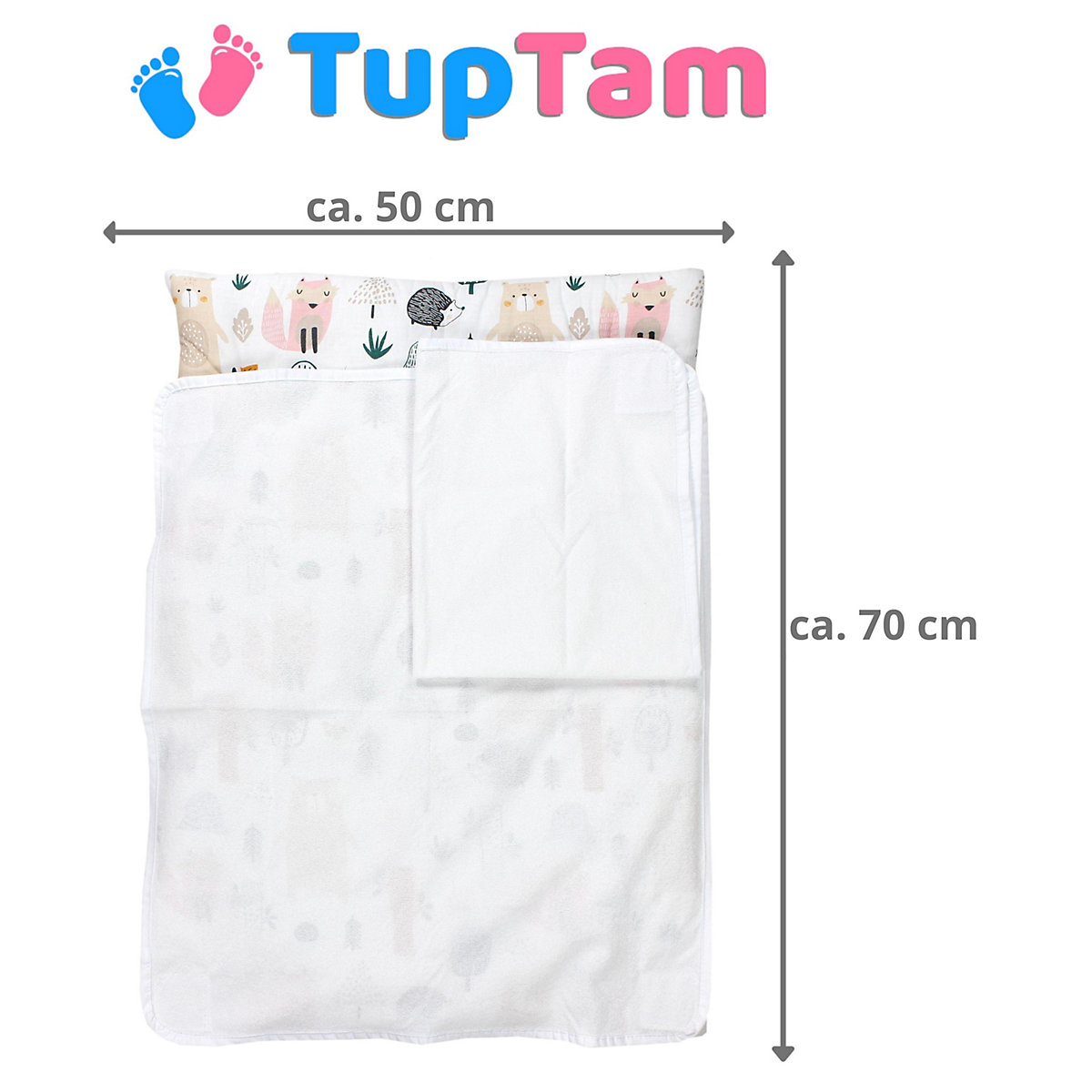 Baby Wickelauflage inkl. 2 Frotteebezügen für Kinder