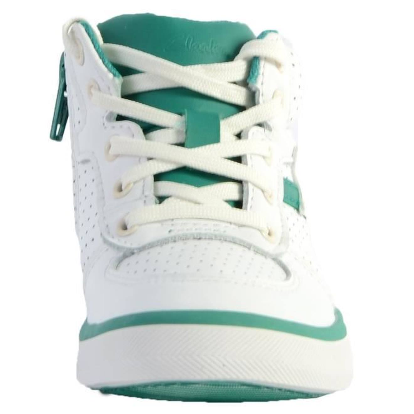Basket Cuir Clarks Enfant City Flake K blanc