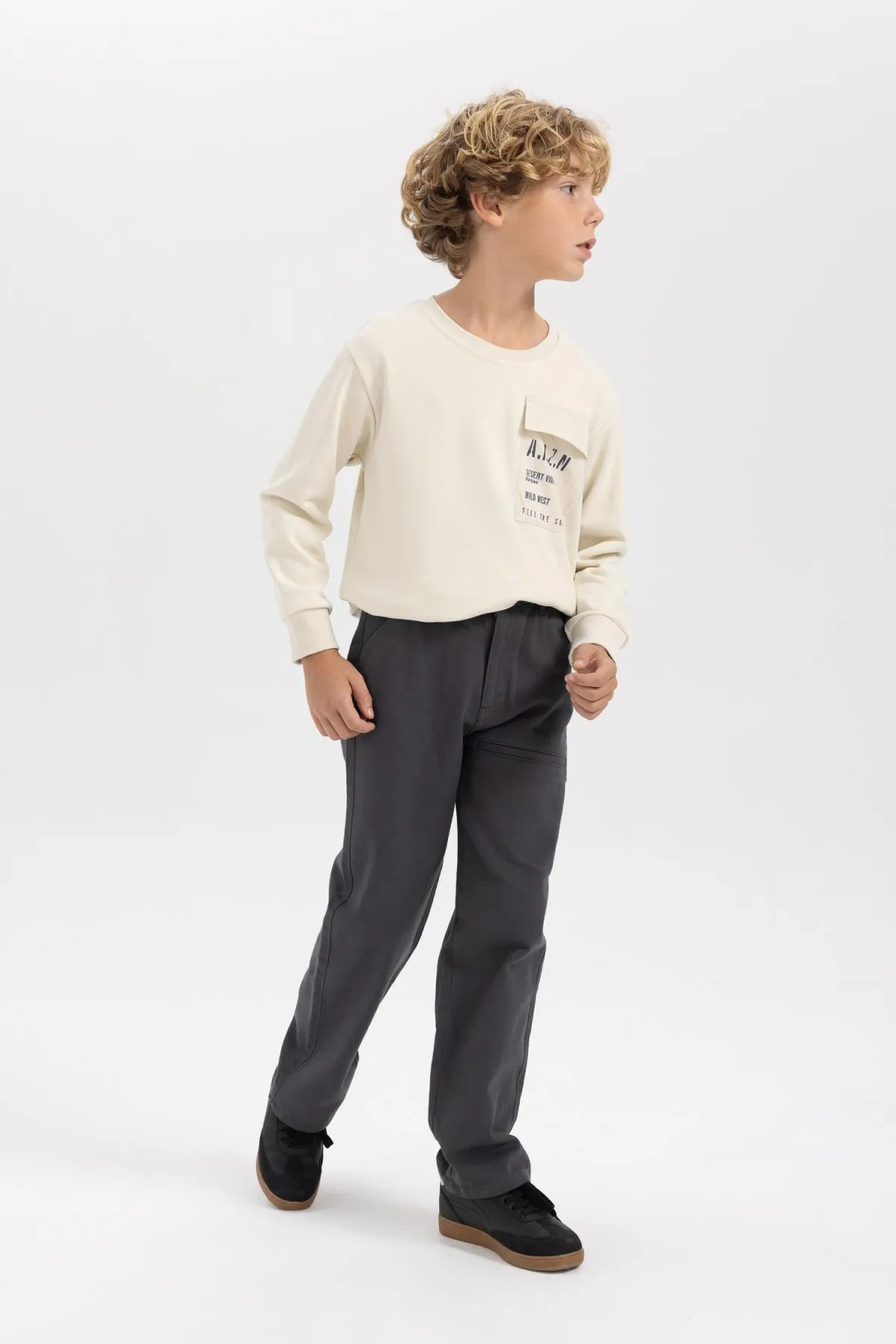 DeFacto  Loose Fit Gabardine-Hose mit normalem Bein für Jungen A5728a823wn